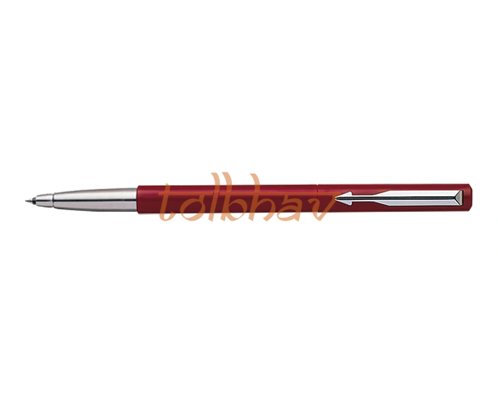 Parker Vector Standard Chrome Trim Roller Ball Pen Red-3
