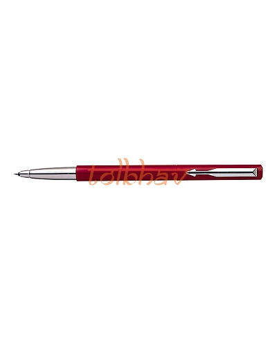 Parker Vector Standard Chrome Trim Roller Ball Pen Red-3