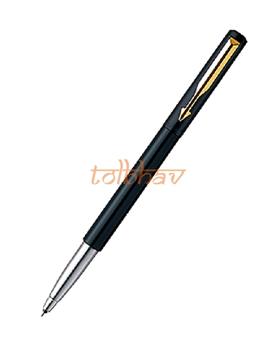 Parker Vector Standard Gold Trim Roller Ball Pen Black-1