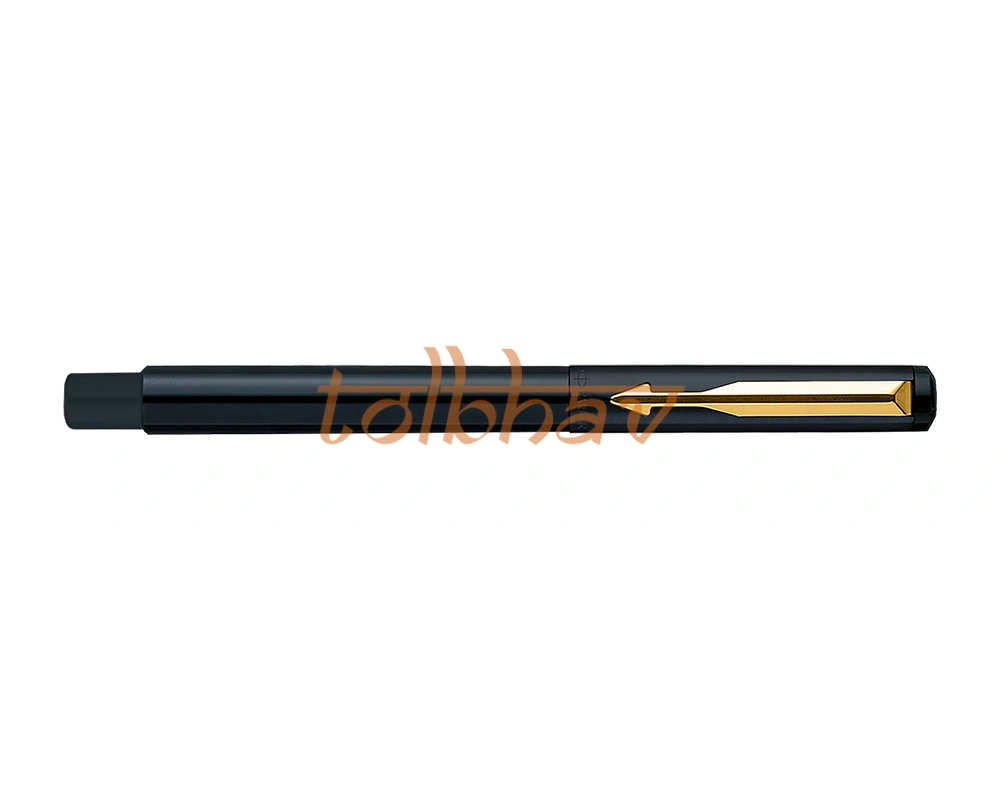 Parker Vector Standard Gold Trim Roller Ball Pen Black-2