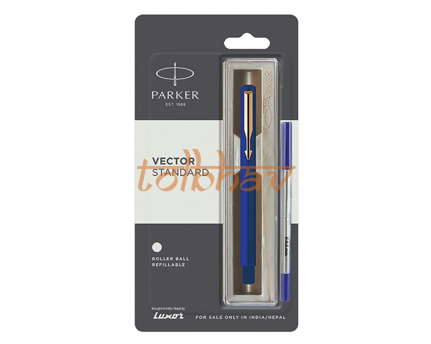 Parker Vector Standard Gold Trim Roller Ball Pen Blue-12248650