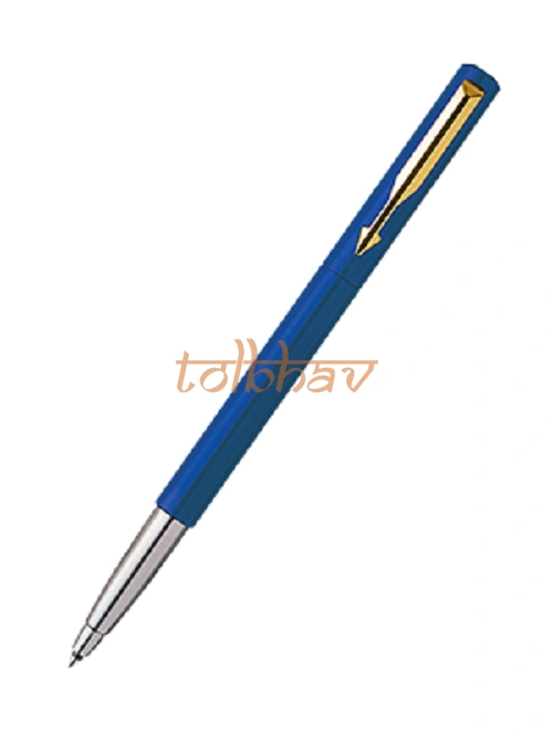Parker Vector Standard Gold Trim Roller Ball Pen Blue-1