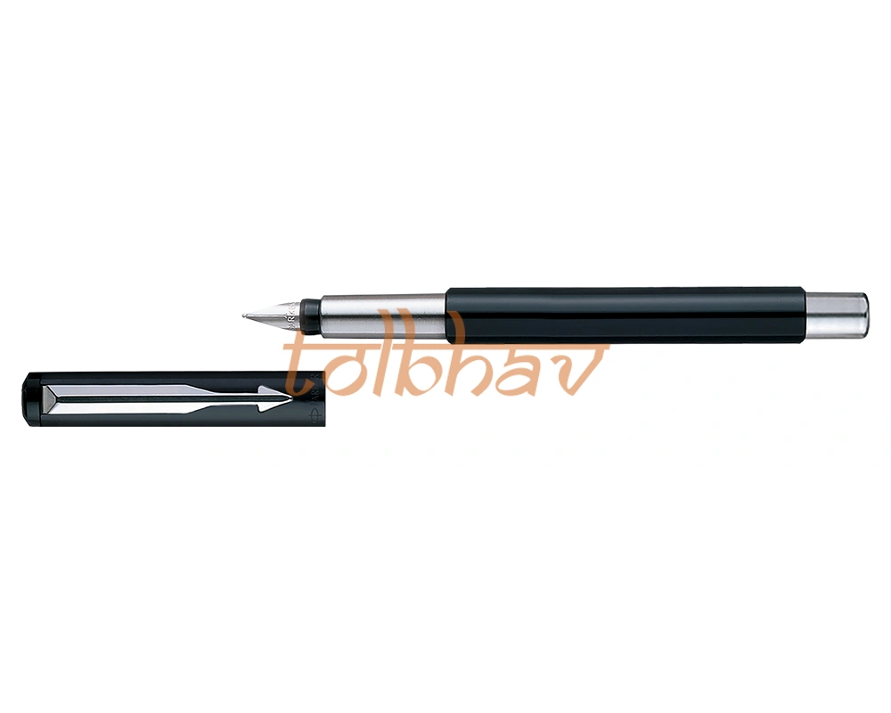Parker Vector Standard Chrome Trim Fountain Pen Black-3