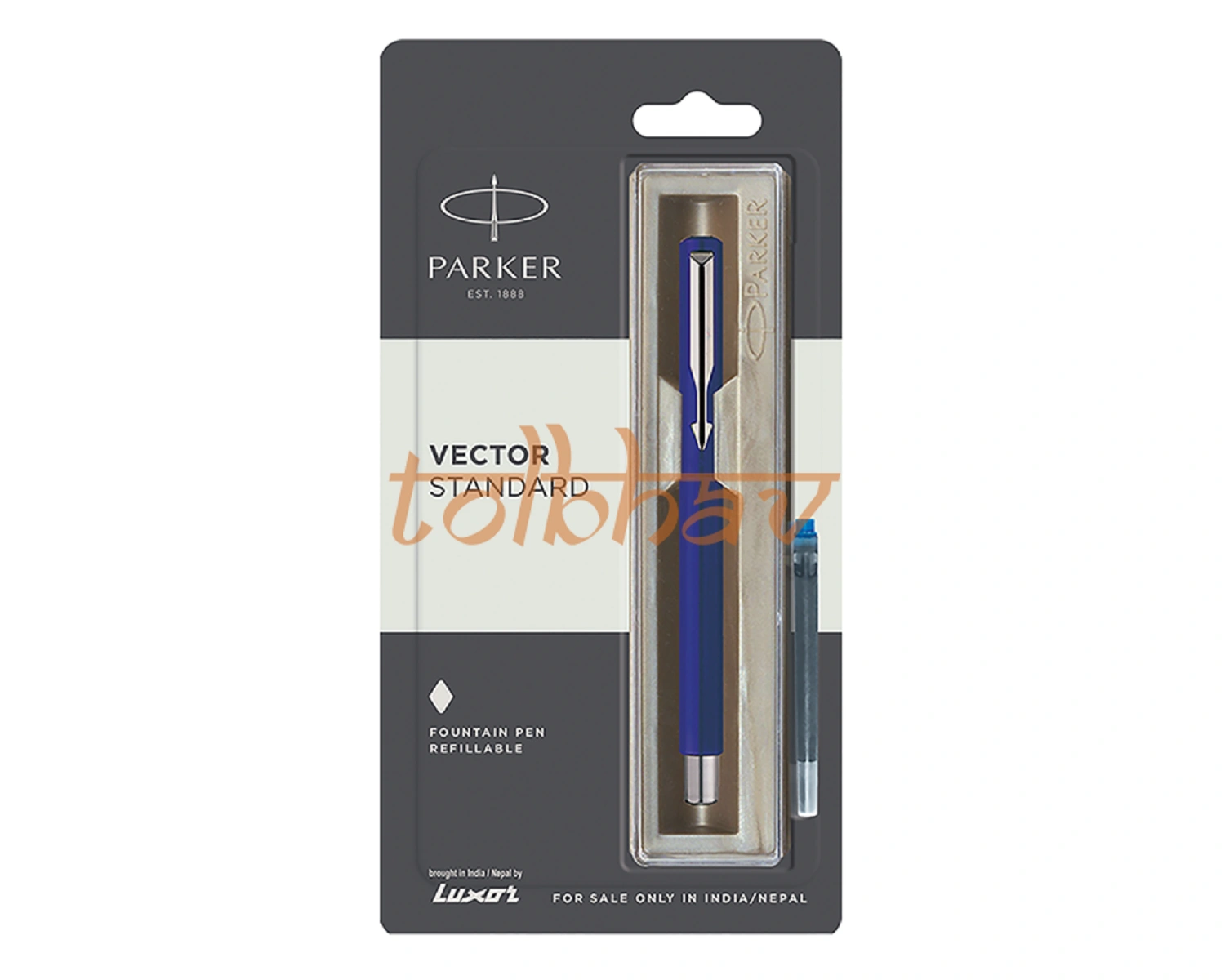 Parker Vector Standard Chrome Trim Fountain Pen Blue-12248694