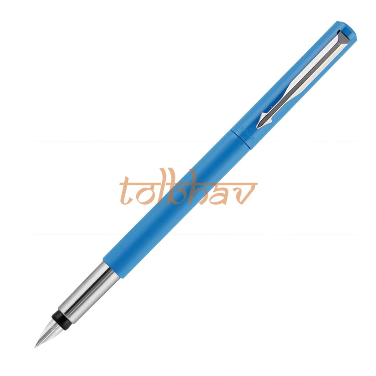 Parker Vector Standard Chrome Trim Fountain Pen Light Blue-1