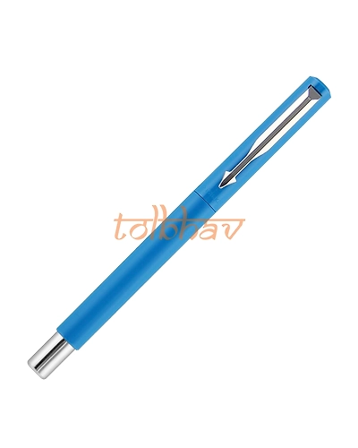 Parker Vector Standard Chrome Trim Fountain Pen Light Blue-2