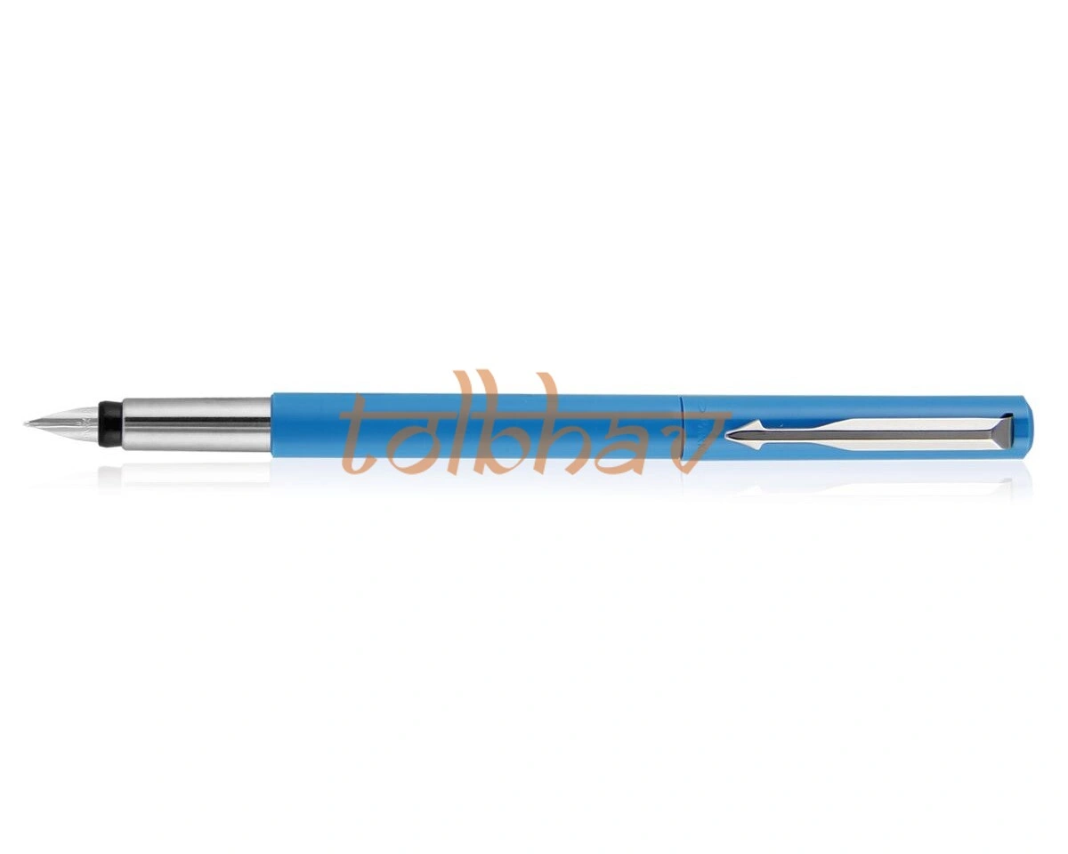 Parker Vector Standard Chrome Trim Fountain Pen Light Blue-4