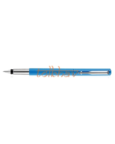 Parker Vector Standard Chrome Trim Fountain Pen Light Blue-4