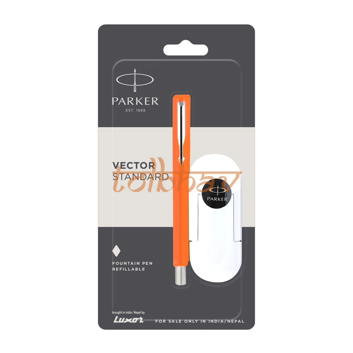 Parker Vector Standard Chrome Trim Fountain Pen Orange-12248726