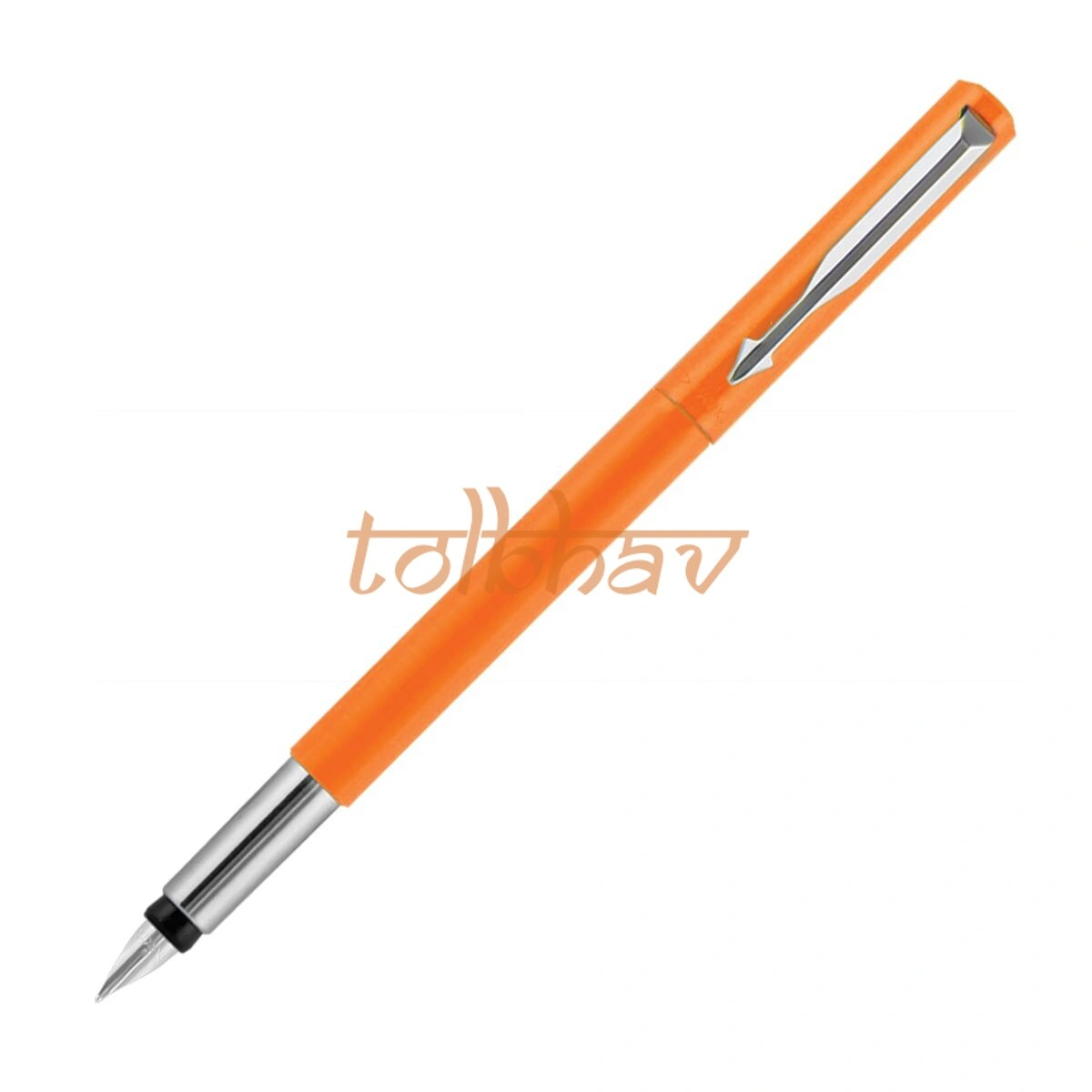 Parker Vector Standard Chrome Trim Fountain Pen Orange-1