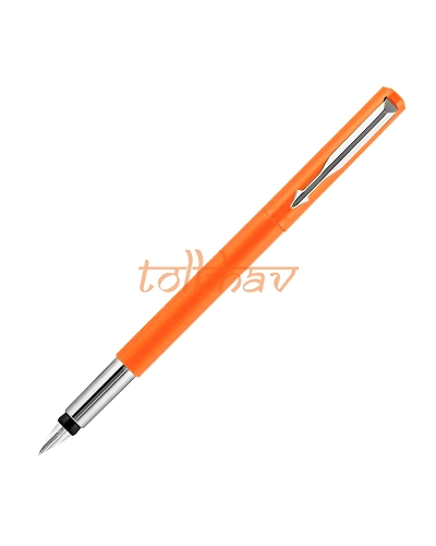 Parker Vector Standard Chrome Trim Fountain Pen Orange-1