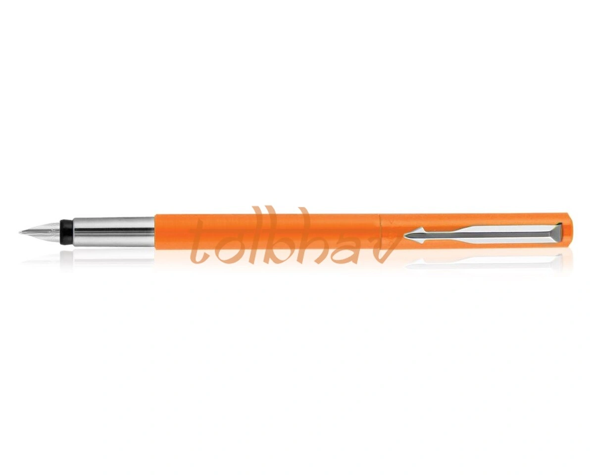 Parker Vector Standard Chrome Trim Fountain Pen Orange-4
