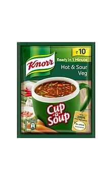 10 Pack of Knorr Cup a Soup Instant Hot & Sour Veg 10.5g each