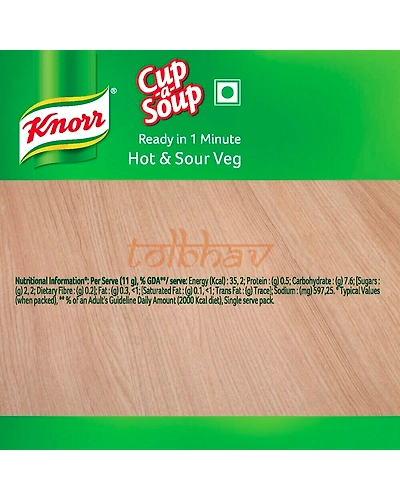 10 Pack of Knorr Cup a Soup Instant Hot &amp; Sour Veg 10.5g each-4