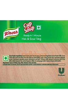 10 Pack of Knorr Cup a Soup Instant Hot & Sour Veg 10.5g each