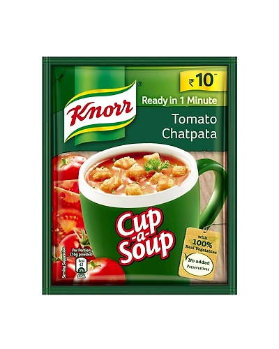 10 Pack of Knorr Instant Cup A Soup Tomato Chatpata Soup 13.5g each-12248748