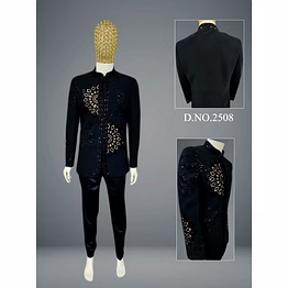 wine color indo-western party wear for men