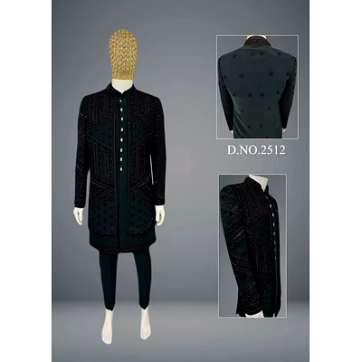designer indo-western with dupatta for men