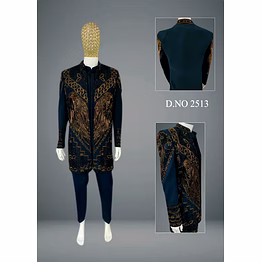 grand reception wear indo-western sherwani