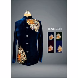 regal zari work indo-western for groom