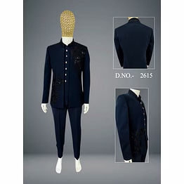 mirror work indo-western sherwani for men