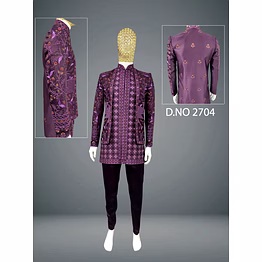 long cut designer indo-western sherwani