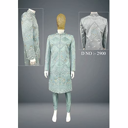 layered look indo-western designer set