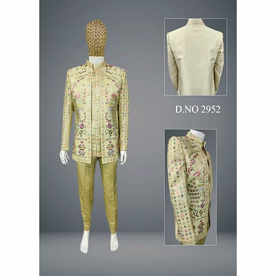 ivory indo-western groom collection