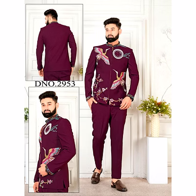 sky blue indo-western party wear