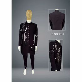 heavy embroidery indo-western sherwani