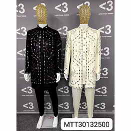 velvet designer indo-western groom wear