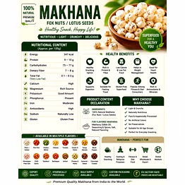 premium quality makhana (fox nuts) for healthy snacking