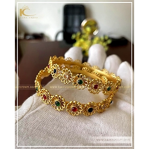 Aiza Traditional Antique Gold Plated Bangles
