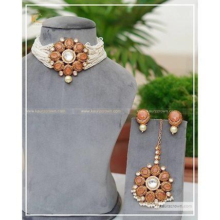 Zehan Rust Choker Set-11680718