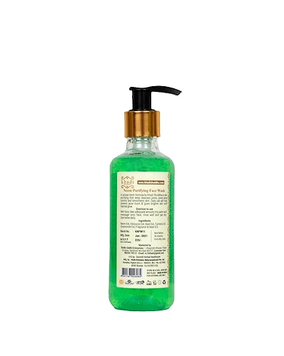Khadi Shuddha Pure Neem Kit (Shampoo, Face Wash, Soap) Hair Fall Cantrol &amp; Anti Dandruff | Anti Acne &amp; Oil Control | No Sls, Sles &amp; Parabens | Made With 100% Natural-Green-4