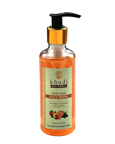 Khadi Shuddha Fruit Glow Kit (Face Wash &amp; Body Wash ) For Radiant &amp; Naturally Glowing Skin | Sls, Sles &amp; Paraben Free | 210Ml-Peach-1