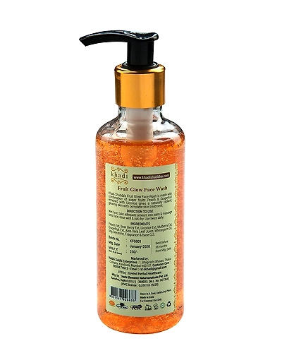 Khadi Shuddha Fruit Glow Kit (Face Wash &amp; Body Wash ) For Radiant &amp; Naturally Glowing Skin | Sls, Sles &amp; Paraben Free | 210Ml-Peach-2