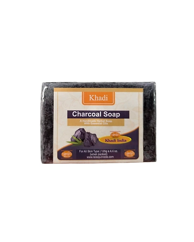 Khadi Shuddha Charcoal Face Wash, Charcoal Soap &amp; Charcaol Hair Wax | No Sls, Sles, &amp; Parabens-Black-5