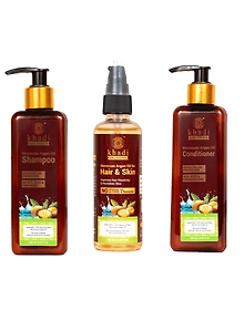 Moroccan Argan Kit (Shampoo, Conditioner, Oil) Repairs Dry & Damaged Hair | No Sls, Sles & Parabens | Made With 100% Natural & Raw Morroccan Argan Oil