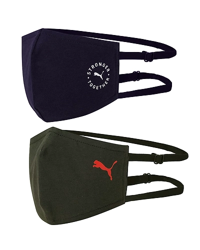 Puma Headband Unisex Face Mask, Forest Night-Peacoat-Large-Forest Night-Peacoat-2