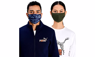 Puma Adjustable Camouflage Face Mask For Adult- Set Of Two (5415301_Forest Night-Peacoat-Camo