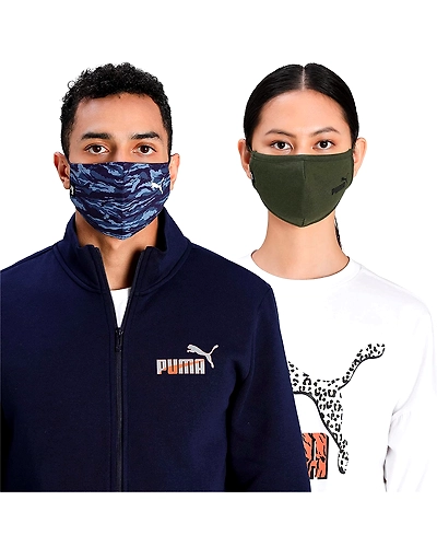 Puma Adjustable Camouflage Face Mask For Adult- Set Of Two (5415301_Forest Night-Peacoat-Camo-Puma-facemask-05415301-large