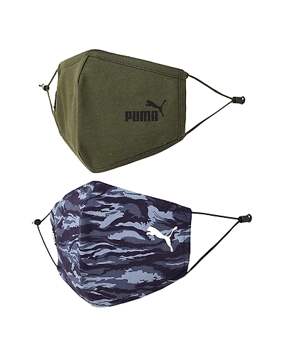 Puma Adjustable Camouflage Face Mask For Adult- Set Of Two (5415301_Forest Night-Peacoat-Camo-Large-Forest Night-Peacoat-Camo-1