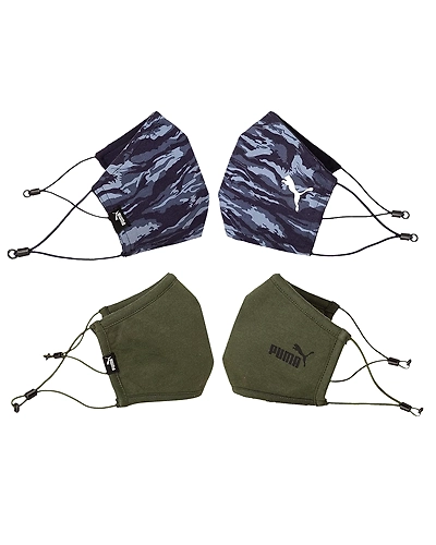 Puma Adjustable Camouflage Face Mask For Adult- Set Of Two (5415301_Forest Night-Peacoat-Camo-Large-Forest Night-Peacoat-Camo-5