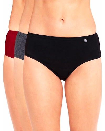 Jockey Women's High Coverage Super Combed Cotton Mid Waist Hipster With Concealed Waistband and StayFresh Treatment - Dark Assorted(Pack of 3)-Jockey-women-1406-03-asstd-S