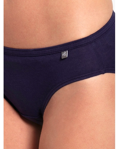 Jockey Women's Medium Coverage Super Combed Cotton Mid Waist Bikini With Concealed Waistband - Dark Assorted(Pack of 3)-Small-2