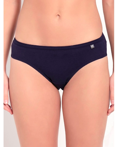 Jockey Women's Medium Coverage Super Combed Cotton Mid Waist Bikini With Concealed Waistband - Dark Assorted(Pack of 3)-Small-4
