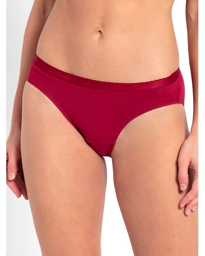 Jockey Women's Medium Coverage Super Combed Cotton Mid Waist Bikini With Exposed Waistband and StayFresh Treatment - Dark Assorted(Pack of 2)-Medium-6