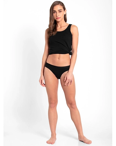 Jockey Women's Medium Coverage Super Combed Cotton Mid Waist Bikini With Exposed Waistband and StayFresh Treatment - Dark Assorted(Pack of 2)-Medium-2