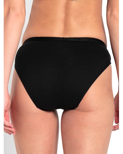 Jockey Women's Medium Coverage Super Combed Cotton Mid Waist Bikini With Exposed Waistband and StayFresh Treatment - Dark Assorted(Pack of 2)-Medium-5